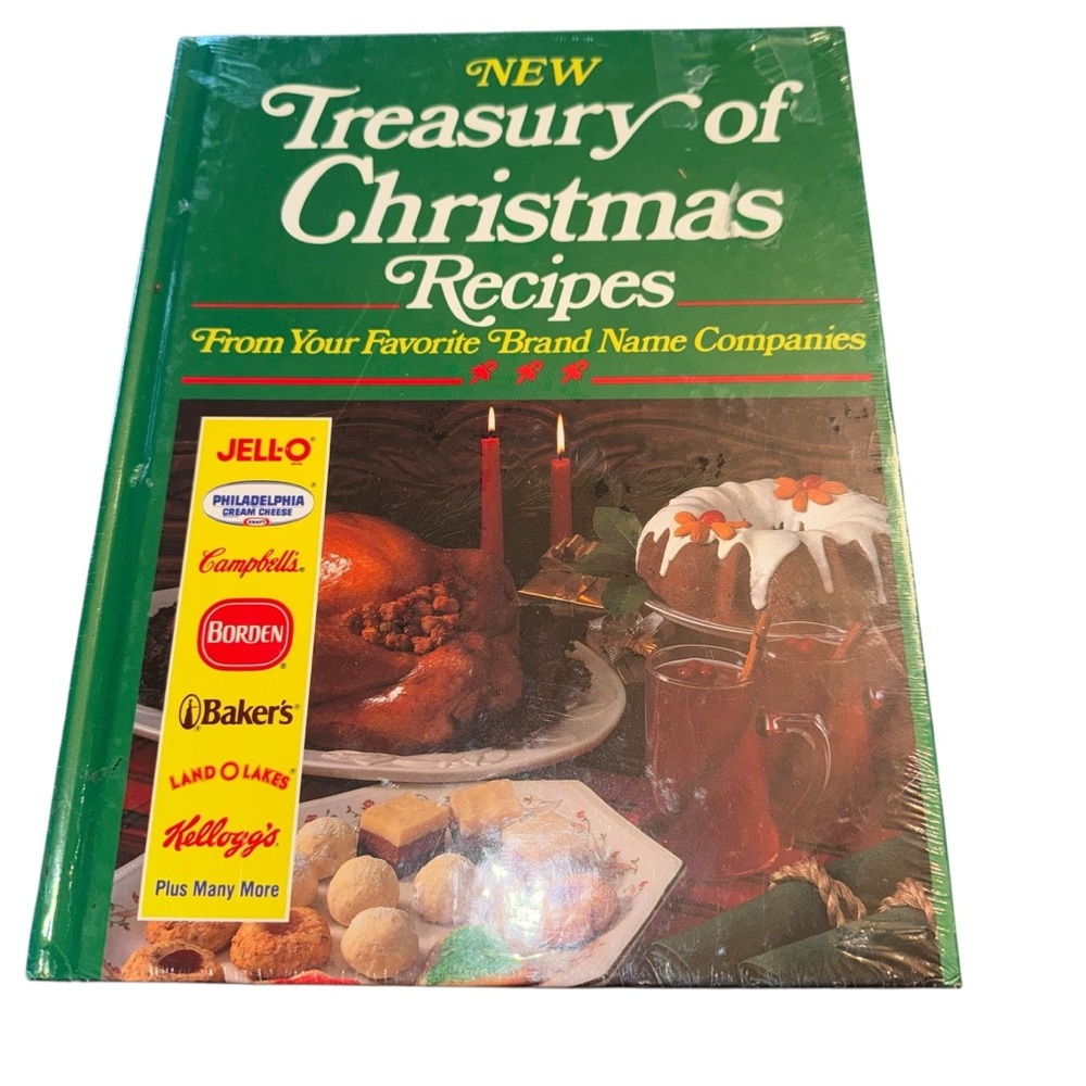 New Treasury Of Christmas Recipes 1992 Hardcover Name Brands Jello Campbells